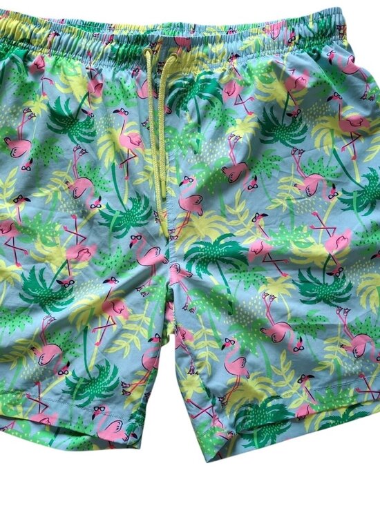 Berkley Jensen Other - Berkley Jensen Mens Flamingo Swim Trunks Elastic Waist  Drawstring L Tropical